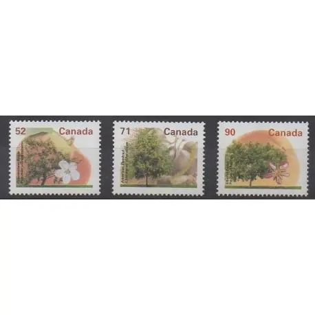 Canada - 1995 - No 1419/1421 - Arbres - Fruits ou légumes En Vogue