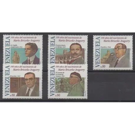 Livraison Mondiale Venezuela - 1996 - No 1837/1841 - Célébrités