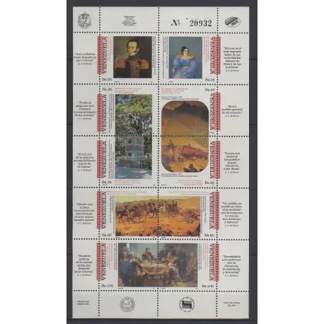 Acheter Direct Venezuela - 1995 - No 1709/1718 - Histoire militaire