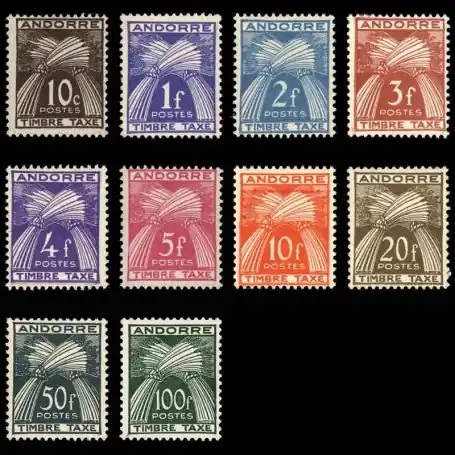 Livraison Gratuite Timbre Andorre N° 32/41 TT neuf sans charnière