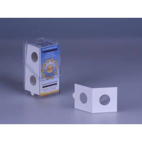 Dernier Modèle Etui pièce 22.5mm Boite de 25 autocollants