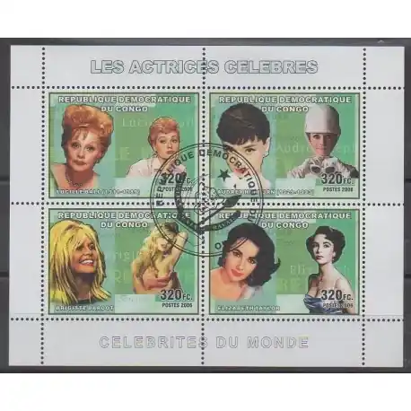 Top Vente Congo (République démocratique du) - 2006 - No 1729/1732 - Cinéma - Oblitérés