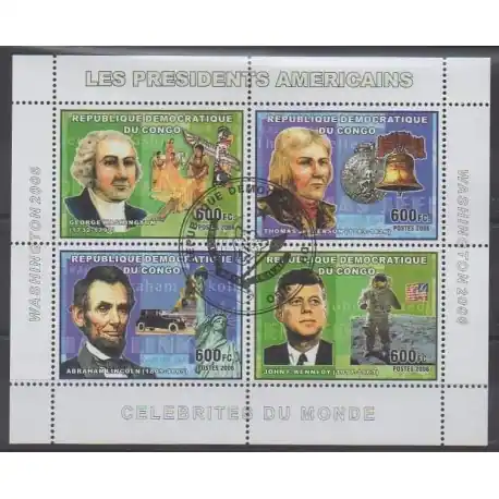 Meilleure Qualité Congo (République démocratique du) - 2006 - No 1765/1768 - Célébrités -Oblitérés