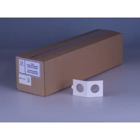 Etui pièce 25mm Boite de 1000 autocollants Haute Qualité