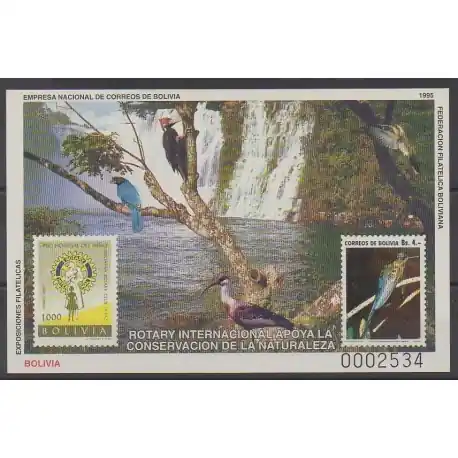 Bolivie - 1995 - No BF186 - Oiseaux - Rotary ou Lions club Bon Marché