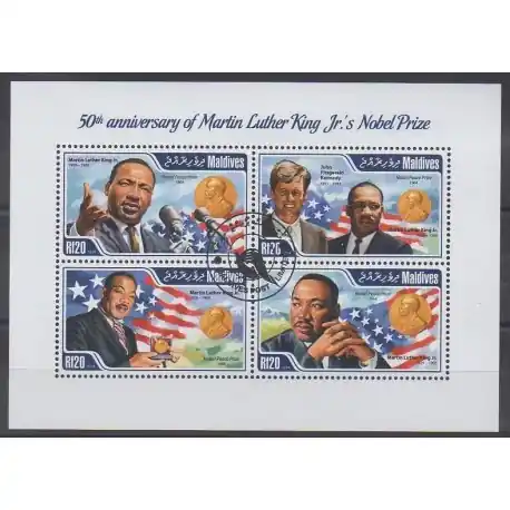 Maldives - 2014 - No 4473/4476 - Célébrités - Oblitérés Solde