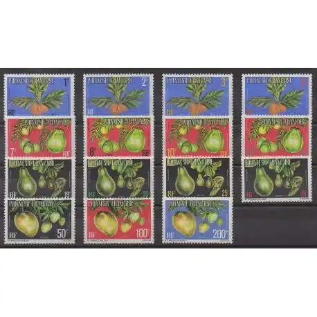 Bon Marché Polynésie - Timbres de service - 1977 - No S1(A)/S15(A) - Fruits ou légumes