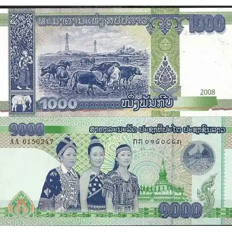 Bon Plan Laos - Pk N° 39 - Billet de banque de 1000 Kip