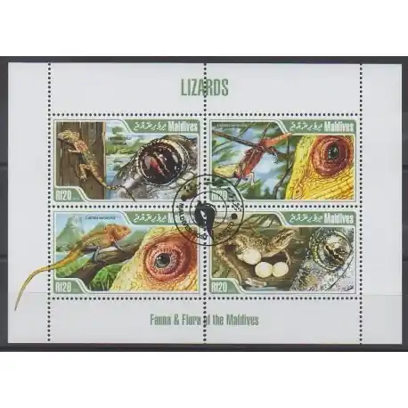 Maldives - 2013 - No 4083/4086 - Reptiles - Oblitérés Petit Prix