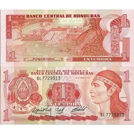 Honduras - Pk N° 68 - Billet de banque de 1 Lempira Produit De Marque