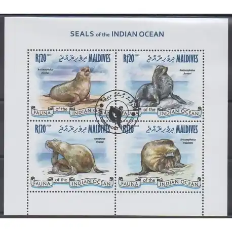 Prix Promo Maldives - 2013 - No 4059/4062 - Mammifères - Vie marine - Oblitérés