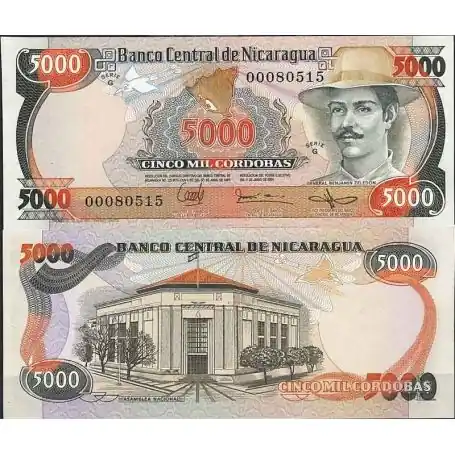 Tendance Nicaragua - Pk N° 146 - Billet de banque de 5000 Cordobas