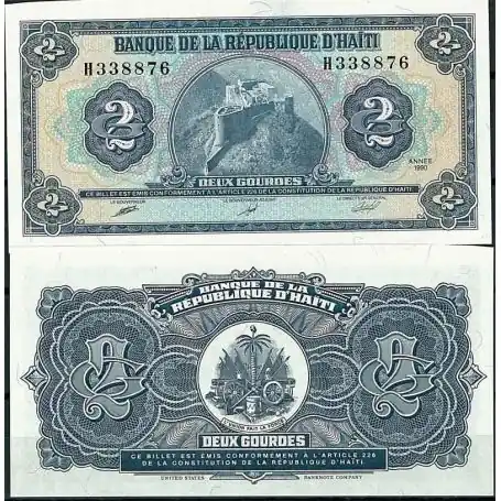 Haiti - Pk N° 254 - Billet de banque de 2 Gourdes Livraison Mondiale