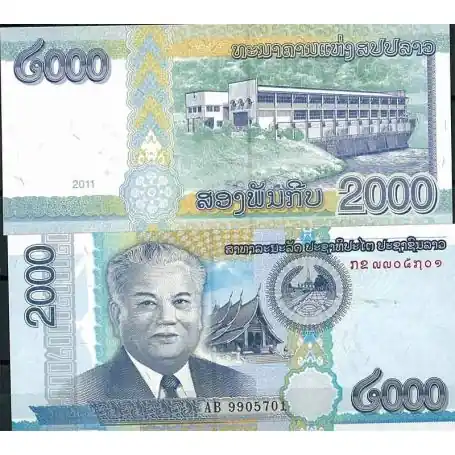 Retour Gratuit Laos - Pk N° 41 - Billet de banque de 2000 Kip