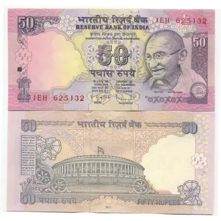 Satisfait Ou Remboursé Billets de banque Inde Pk N° 97 - 50 Rupee
