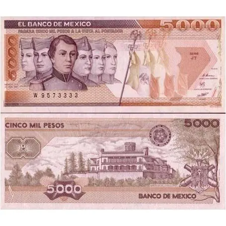Nouvel Arrivage Mexique - Pk N° 88C - Billet de banque de 5000 Pesos