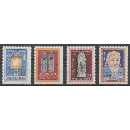 Mongolie - 1989 - No 1684/1687 - Célébrités Certifié