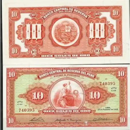 Achetez Aujourd’hui Billet de banque Perou Pk N° 88 - de 10 Soles