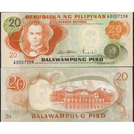 Billet de banque Philippines Pk N° 150 - de 20 Pesos Livraison Express