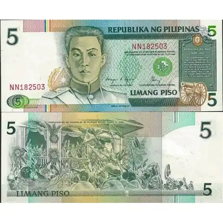 Livraison Mondiale Billet de banque Philippines Pk N° 168G - de 5 Piso