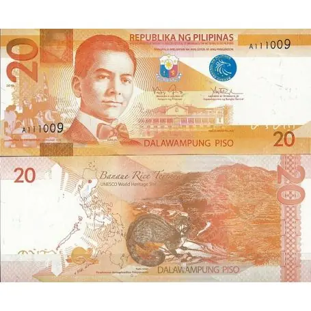 Prix Bas Billet de banque Philippines Pk N° 206 Billet de 20 Pesos