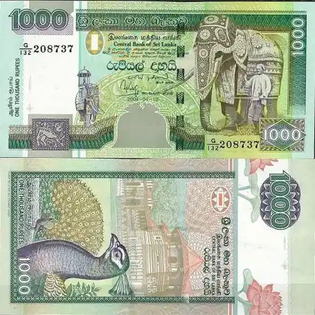 Authentique Billet de banque Sri Lanka Pk N° 120 - de 1000 Rupees