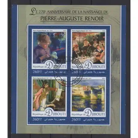 Petit Prix Djibouti - 2016 - No 1184/1187 - Peinture - Oblitérés