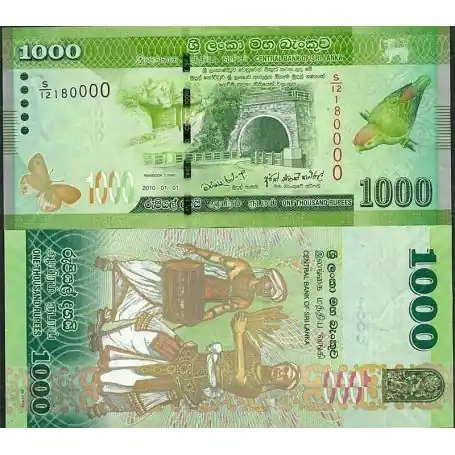 Billet de banque Sri Lanka Pk N° 127 Billet de 1000 Rupees Garantie Incluse