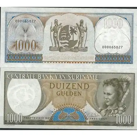 Billet de banque Surinam Pk N° 124B - de 1000 Gulden Édition Limitée