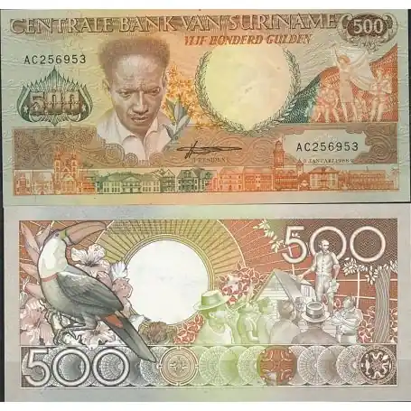 Billet de banque Surinam Pk N° 135 - de 500 Gulden Meilleure Vente