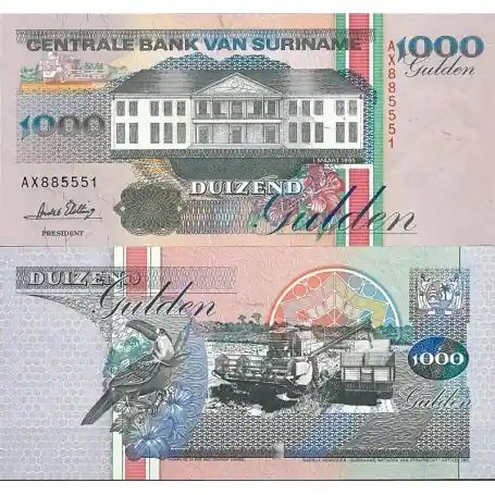 Dernière Chance Billet de banque Surinam Pk N° 141B - de 1000 Gulden