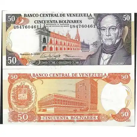 Billet de banque Venezuela Pk N° 65 - de 50 Bolivares Achat Immédiat