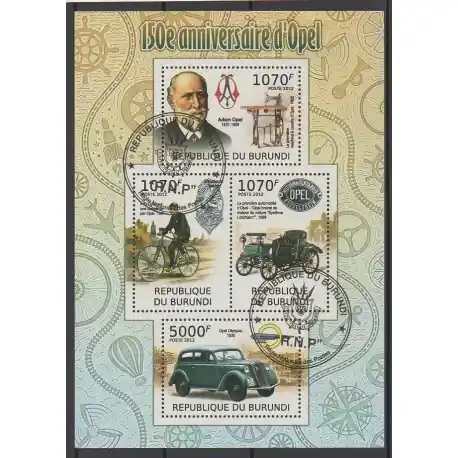 Bon Marché Burundi - 2012 - No 1481/1484 - Voitures - Oblitérés