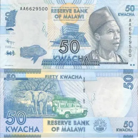 Certifié Billets de collection Malawi Pk N° 58 - 50 Kwacha