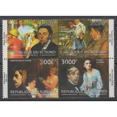 Populaire Burundi - 2012 - No 1640/1643 - Peinture - Oblitérés