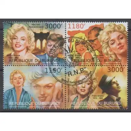 Vente Directe Burundi - 2012 - No 1668/1671 - Cinéma - Oblitérés