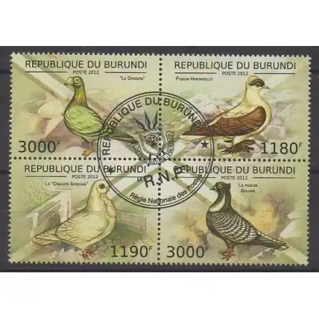 Offre Exclusive Burundi - 2012 - No 1692/1695 - Oiseaux - Oblitérés