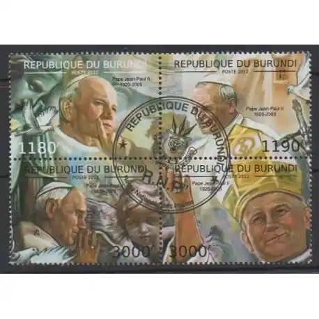 Burundi - 2012 - No 1688/1691 - Papauté - Oblitérés Vente Flash