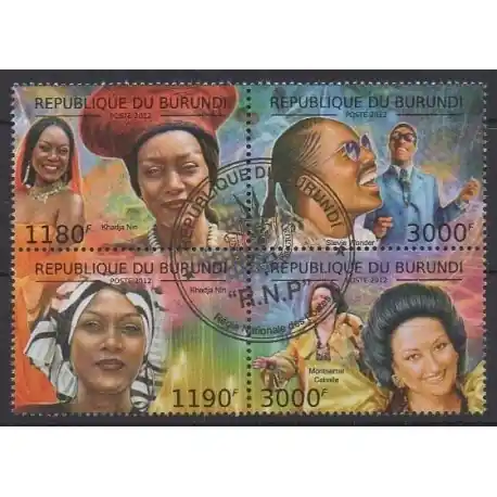 Affaire À Saisir Burundi - 2012 - No 1664/1667 - Musique - Oblitérés