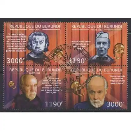 Achat Immédiat Burundi - 2012 - No 1660/1663 - Religion - Cinéma - Oblitérés