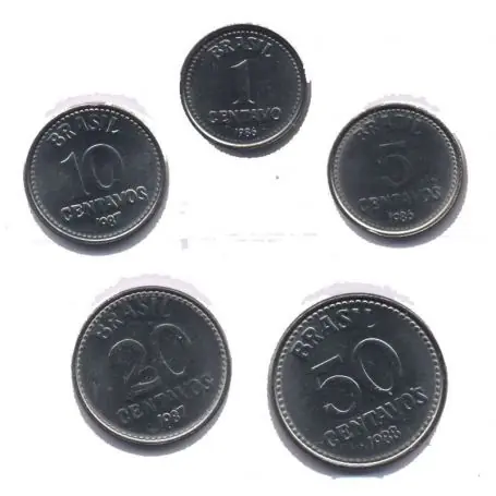 Bresil - Série de 5 pièces différentes Bon Marché