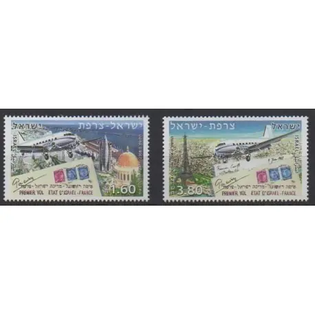 Vente Directe Israël - 2008 - No 1936/1937 - Service postal - Aviation