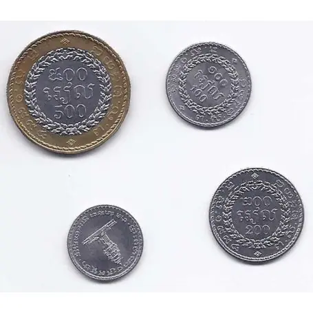 Livraison Mondiale Cambodge - Série de 4 pièces différentes