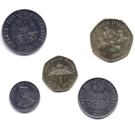 Haiti - Série de 5 pièces différentes Expédition Rapide