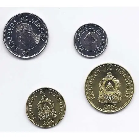 Honduras - Série de 4 pièces différentes Top Qualité