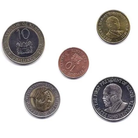 Kenya - Série de 5 pièces différentes Pas Cher