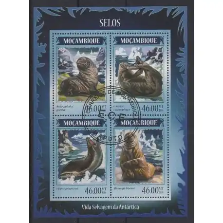 Mozambique - 2014 - No 6115/6118 - Mammifères - Oblitérés Quantité Limitée