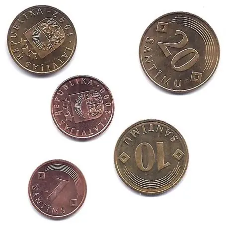 Lettonie - Série de 5 pièces différentes Commander Vite