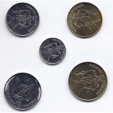 Namibie - Série de 5 pièces différentes Retour Gratuit