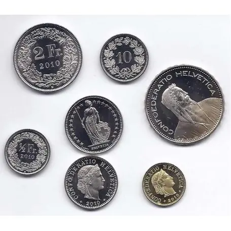 Livraison Mondiale Suisse - Série de 7 pièces différentes